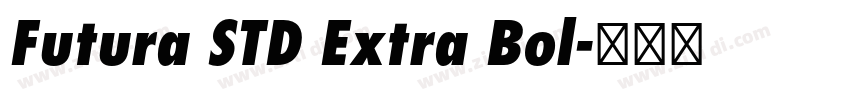 Futura STD Extra Bol字体转换